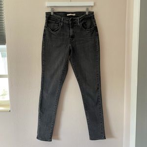 Washed Black Levi Jeans